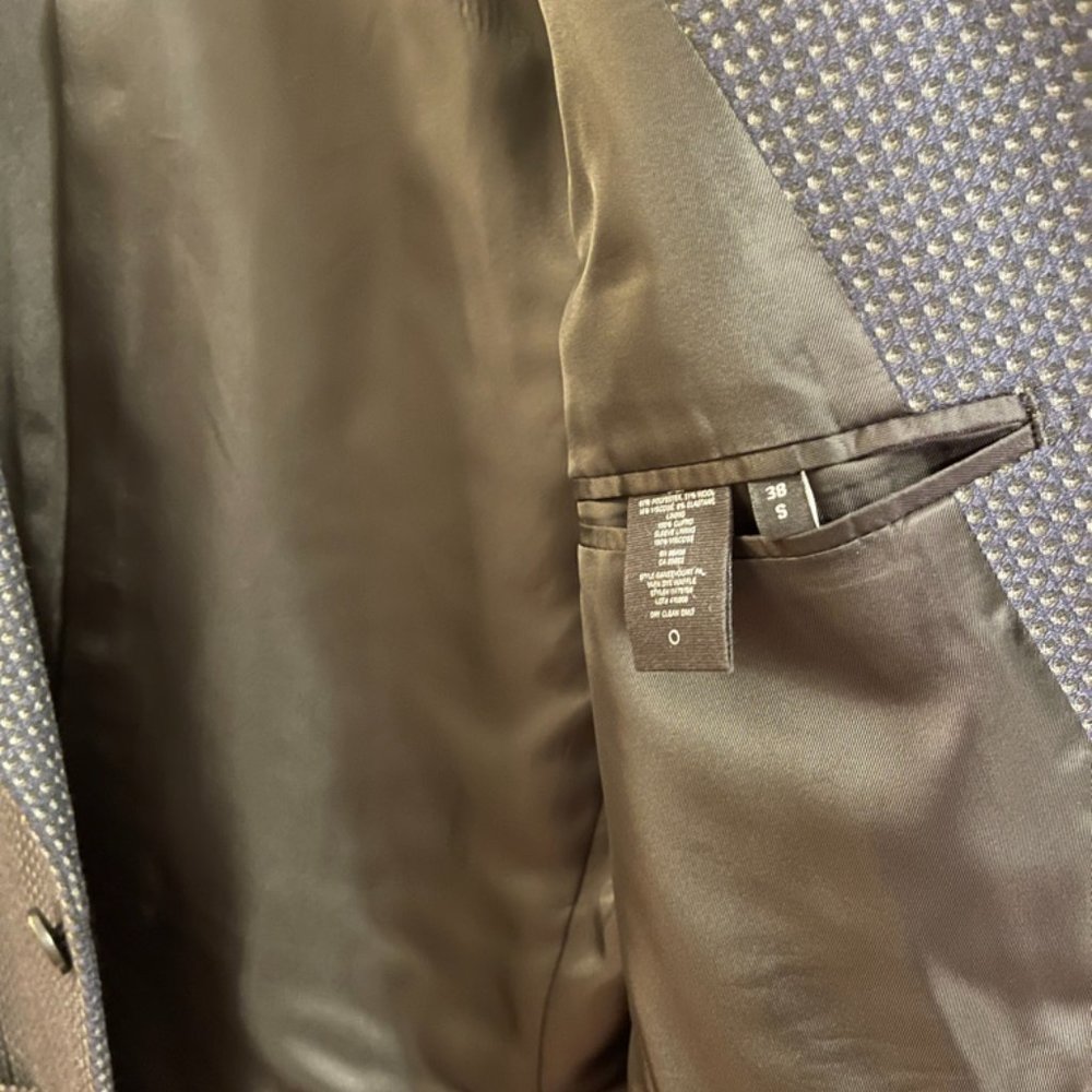 Theory Navy Blue Waffle Blazer - Used, Good Condition